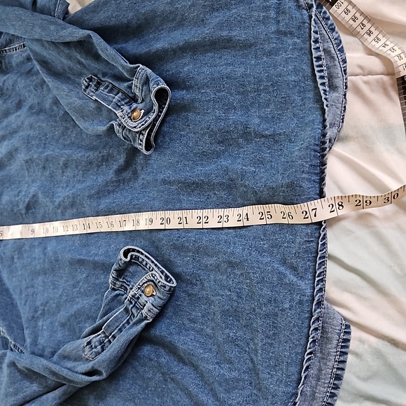 Vintage Disney Winnie-the-Pooh & Friends Embroidered Chambray Shirt Size… - Picture 11 of 16